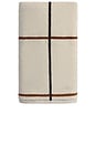 view 1 of 1 Organic Plush Bath Towel in Bone Windowpane