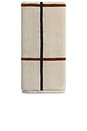 view 1 of 1 Organic Plush Hand Towel in Bone Windowpane