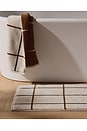 view 2 of 4 Organic Plush Tub Mat in Bone Windowpane