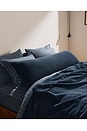 view 4 of 3 Vintage Linen Bed Blanket in Ink