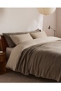 view 4 of 3 Vintage Linen Bed Blanket in Warm Grey