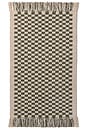 view 1 of 3 Checkered Bath Tub Mat in Natural & Thyme