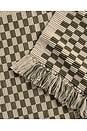 view 2 of 3 Checkered Bath Tub Mat in Natural & Thyme