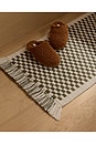 view 4 of 3 Checkered Bath Tub Mat in Natural & Thyme