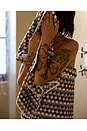 view 4 of 5 Organic Mosaic Bath Towel in Multi