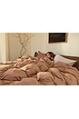 view 4 of 3 Organic Cotton Puff Comforter in Adobe