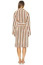 view 3 of 6 PEIGNOIR TERRY STRIPE in Bone & Tobacco