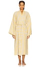view 1 of 9 Linen Stripe Robe in Natural & Yellow