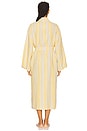 view 3 of 9 Linen Stripe Robe in Natural & Yellow