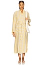 view 4 of 9 Linen Stripe Robe in Natural & Yellow