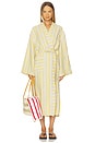 view 1 of 9 Linen Stripe Robe in Natural & Yellow