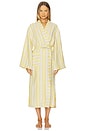 view 2 of 9 Linen Stripe Robe in Natural & Yellow