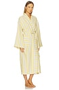 view 3 of 9 Linen Stripe Robe in Natural & Yellow