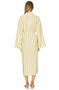 view 4 of 9 Linen Stripe Robe in Natural & Yellow