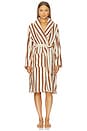 view 1 of 4 Terry Stripe Robe in Bone & Tobacco