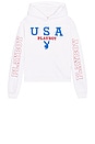 view 1 of 4 USA Hoodie in White