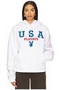 view 1 of 4 USA Hoodie in White