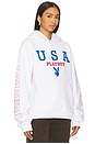 view 2 of 4 USA Hoodie in White