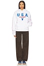 view 4 of 4 USA Hoodie in White