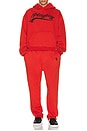 view 3 of 7 CONJUNTO DE SUDADERA CON CAPUCHA Y PANTALÓN DEPORTIVO LOGO in Red