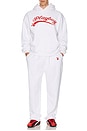 view 10 of 10 CONJUNTO DE MOLETOM COM CAPUZ LOGO in White