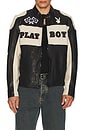 view 3 of 4 Anderson Leather Jacket in Black & Cream