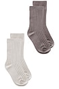 view 2 of 3 Kids Socks Set in Slate & Cloud