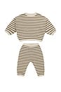 view 1 of 2 Kids Waffle Slouch Set in Olive Stripe