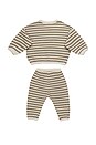 view 2 of 2 Kids Waffle Slouch Set in Olive Stripe