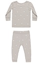 view 2 of 2 Kids Bamboo Pajama Set in Snowmen