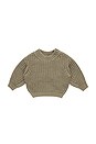 view 1 of 3 Kids Chunky Knit Sweater in Olive