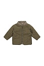 view 2 of 2 Kids Faux Fur Zip Jacket in Olive