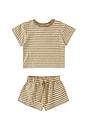 view 1 of 7 SET DE CAMISETA Y SHORT in Honey Stripe