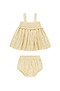 view 1 of 1 Kids Mae Smocked Top & Bloomer Set in Yellow