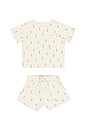 view 1 of 1 Kids Boxy Pocket Tee & Short Set in Natural