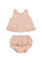 view 1 of 1 Kids Ruffled Tulip Top & Bloomer Set in Melon