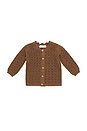 view 1 of 2 Kids Scalloped Cardigan in Cinnamon
