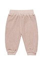 view 1 of 2 РАССЛАБЛЕННЫЕ ВЕЛЮРОВЫЕ СПОРТИВНЫЕ БРЮКИ in Blush