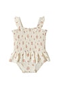 view 1 of 3 Smocked One Piece Swimsuit in Garden Rose