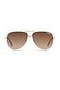 view 1 of 2 High Profile Sunglasses in White & Brown