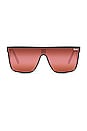 view 1 of 2 Nightfall Sunglasses in Black & Brown Pink