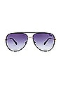 view 1 of 3 High Key Twist Sunglasses in Black & Smoke