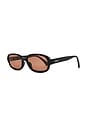 view 2 of 3 Could Never Sunglasses in Black & Dark Apricot