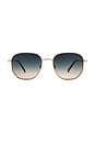 view 1 of 3 Big Time Sunglasses in Gold & Palm Taupe