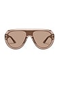 view 1 of 2 Set List Sunglasses in Doe & Tan