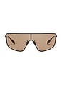 view 1 of 2 Entourage Sunglasses in Black & Tan