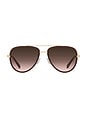 view 1 of 2 All in Medium Sunglasses in Dark Brown & Brown Rose