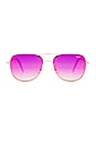 view 1 of 3 Running Riot Sunglasses in Gold & Pink Mirror