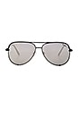 view 1 of 3 LUNETTES DE SOLEIL X DESI PERKINS HIGH KEY in Black & Silver Mirror