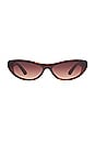 view 1 of 2 X Guizio Slate Cat Eye Sunglasses in Brown Tort & Dark Brown